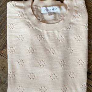 NWOT Amour Vert Pointelle Sweater